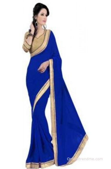 Kajal Sarees Striped Fashion Chiffon Sari
